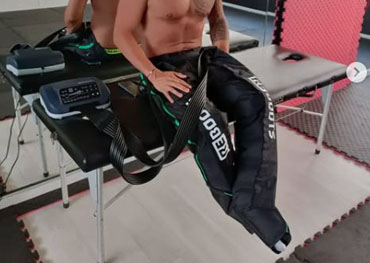 Sesión con máquina de presoterapia